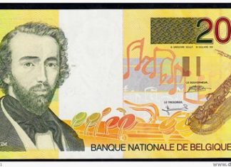 Adolphe Sax’s portrait appeared on a 1995 Belgian bank-note.