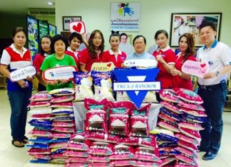 The YWCA Bangkok-Pattaya Center recently donated 500 kilograms of rice to the Father Ray Foundation for the S.O.S. Rice campaign.