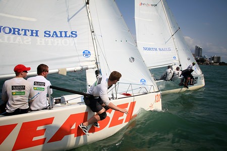 Platu 25 class boats provided a great platform for the teams to show off their sailing skills.