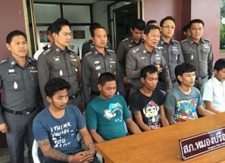 Chonburi police have arrested five alleged motorcycle thieves.