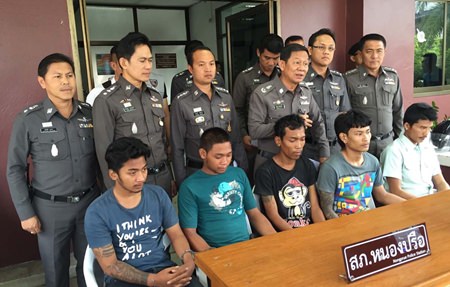 Chonburi police have arrested five alleged motorcycle thieves.