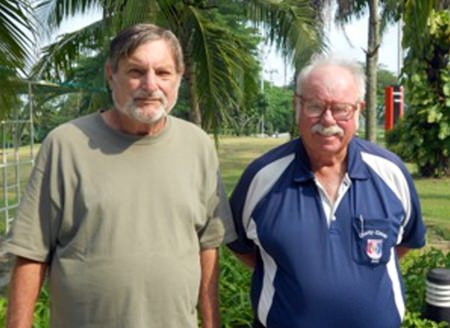 Mike Winfield (left) with Dave Richardson.