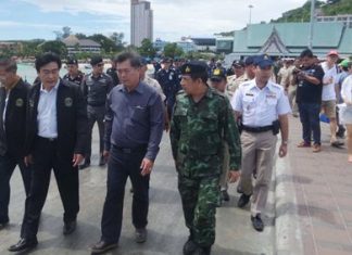 Police, soldiers and local government officials fanned out across the Bali Hai Pier area to reassure Koh Larn-bound tourists that Pattaya is taking security seriously following the Bangkok shrine bombing