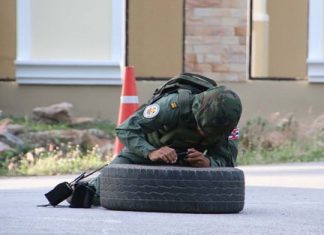 Lt. Ubon Klonsri risks life and limb to ensure the bomb is either diffused, or determined to be a fake. Luckily it was the latter.