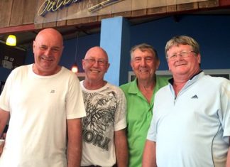 (Left to right) Steve Mann with Wally Brown, Eddie Beilby and Wayne Cotterell.