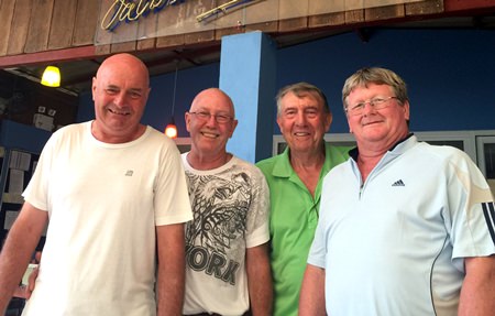 (Left to right) Steve Mann with Wally Brown, Eddie Beilby and Wayne Cotterell.