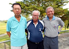 Takeshi Hakozaki and Kenny Chung with Dave Richardson.