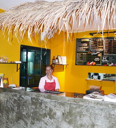 Interior sandwich counter.