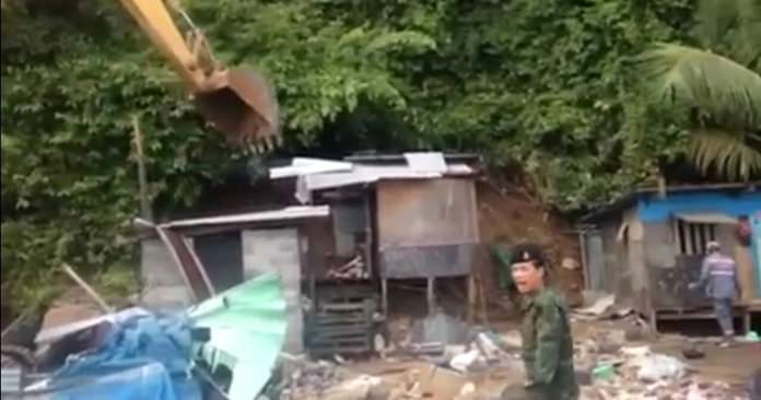 The military continues its campaign to reclaim public land by razing illegal shelters along Pratamnak Hill.