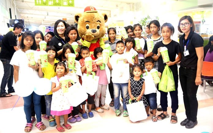 At the mall, the children were given1000 baht apiece and about an hour and a half to shop.