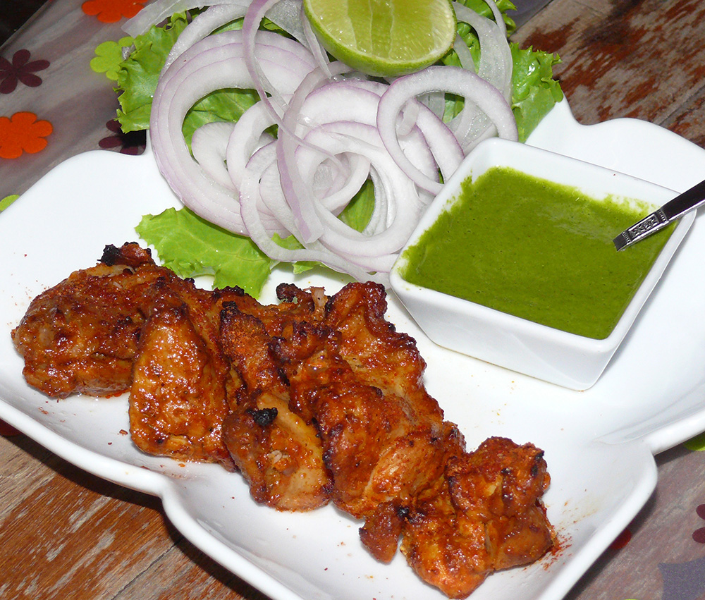 Tandoori Chicken, tender, moist and juicy.