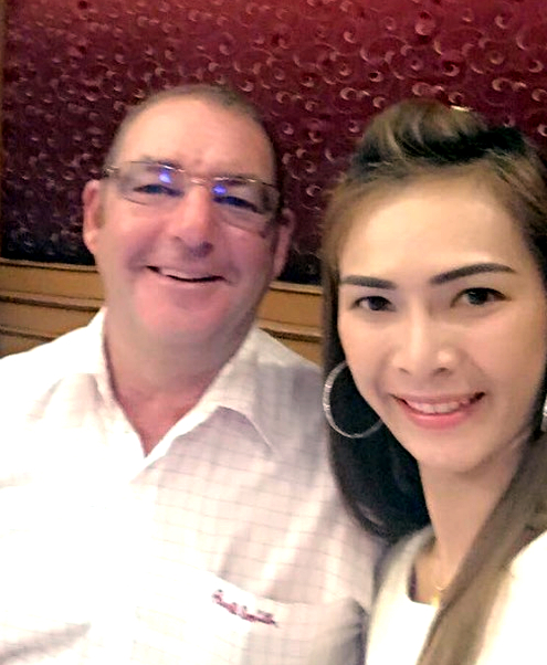 Mick Beresford (left) with his wife Ning.