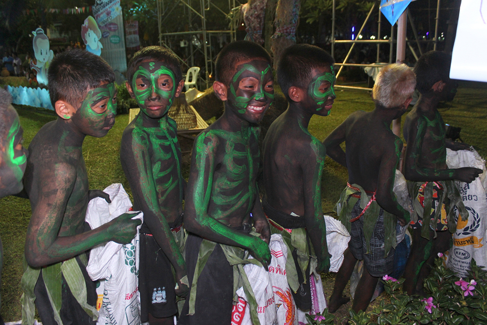 Youngsters take part in the tradition as ghosts & spirits.