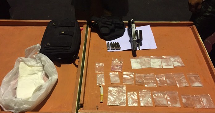 Searching the nightclub, officers found eight bags of ketamine, 14 bags of crystal methamphetamine and two Ecstasy tablets lying on the floor.