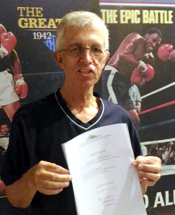 Geoff Randall with his hole in one certificate.