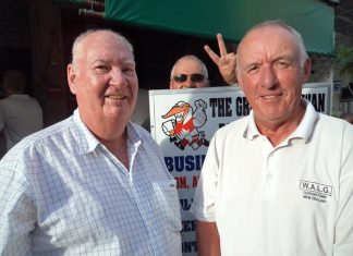 Ian Parry (right) with Bernie McCart.