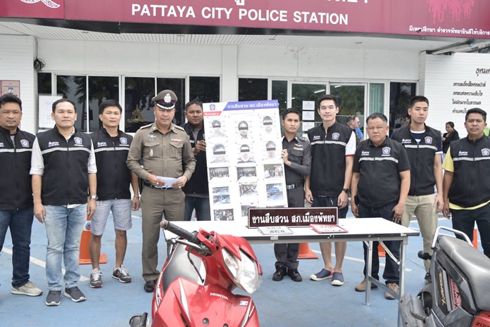 Two men and four teenagers were arrested for alleging working together to steal motorbikes in Pattaya.