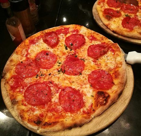 Try the pepperoni pizza at Fire and Stone.