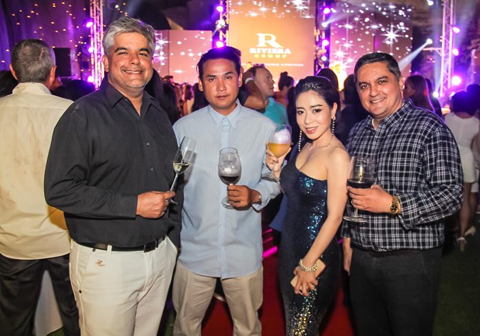 Tony Malhotra with Vissanu Saropala, Pragaiwan Mathurost, Sales Manager, Baraquda Pattaya and Prince Malhotra Dep. MD of Pattaya Mail.