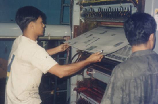 The first page of the first issue of Pattaya Mail comes off the printer back in 1993.