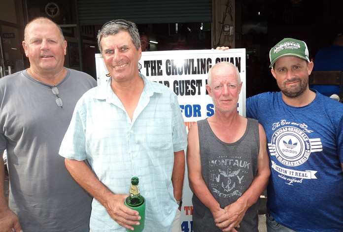 Mike MacGregor (from left), with Rudy Regenass, Shane Young with Aaron Shorten.