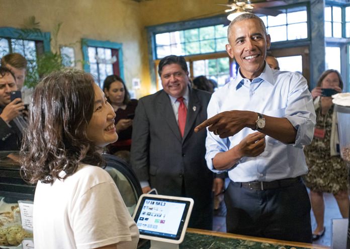 Young Jeon, Barack Obama, J.B. Pritzker