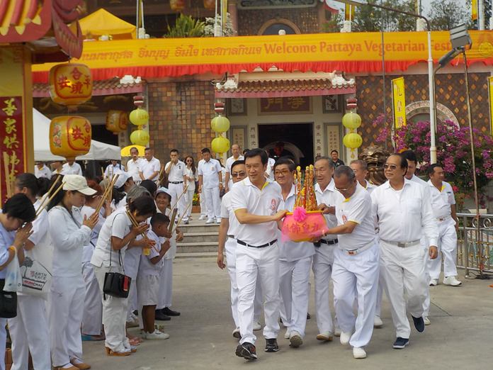 The Pattaya Vegetarian Festival will kick off Oct. 8 in Naklua. (File photo from last year’s event.)