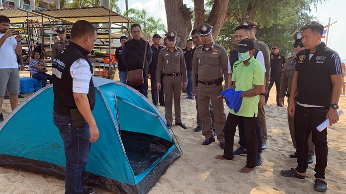 Night watchman Adisak Jantachot was arrested for allegedly raping a 14-year-old girl in a tent on Jomtien Beach.