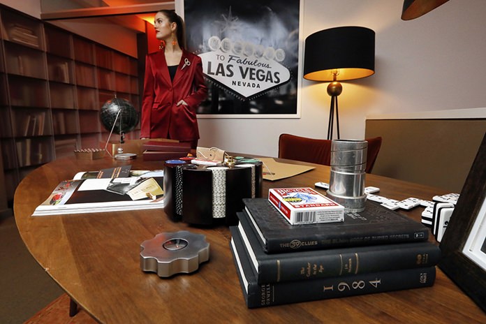 A display highlighting the Secret Agent experience appears during a preview of the Neiman Marcus Christmas Book in New York. (AP Photo/Richard Drew)