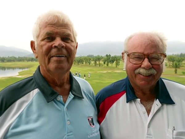 Elias Magnusson (left) with Dave Richardson.