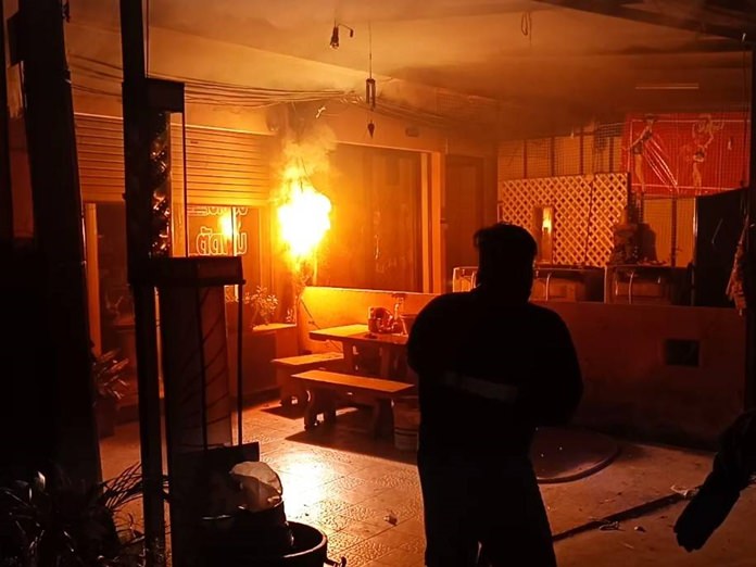 Bad circuitry is being blamed for a fire that damaged a barber shop at South Pattaya’s Sophon Market.