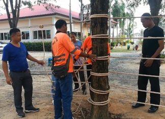 Pattaya Remand Prison inmates built a new playground for kids in Nong Plalai.