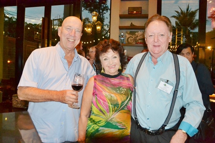 PCEC Chairman Roy Albiston, Pattaya Blatt Executive Editor Elfi Seitz, and Allan Riddell, Consultant to the Board of SATCC.