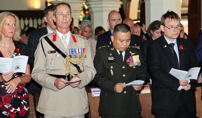 British Defence Attaché Roger Lewis, his wife Kimberley and the Commander in Chief Royal Thai Army.