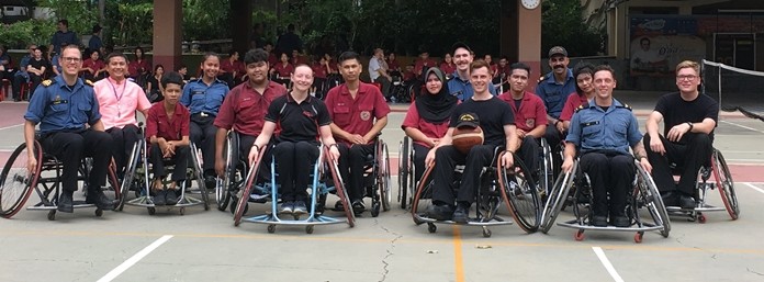 Wheelchair basketball, not easy.