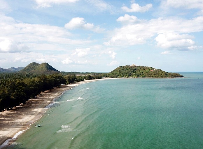 Ban Krut beach in the Prachuap Khiri Khan boasts one of the cleanest and quietest stretches of white sand within driving distance of the capital. (AP Photo/Nicole Evatt)