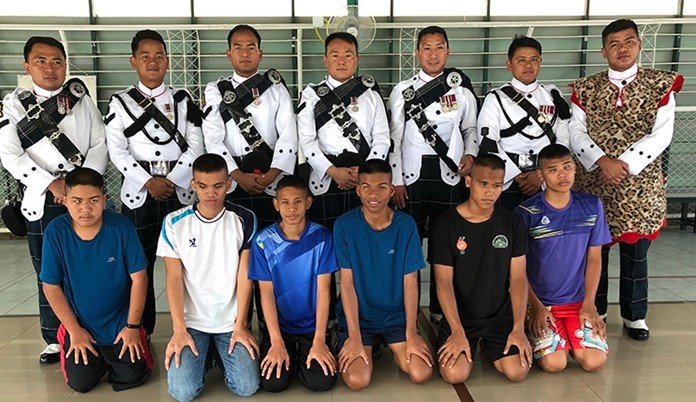 The Gurkhas were introduced to the sport of Goalball.