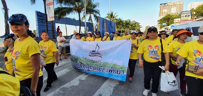 Hundreds of volunteers marched in the annual parade.