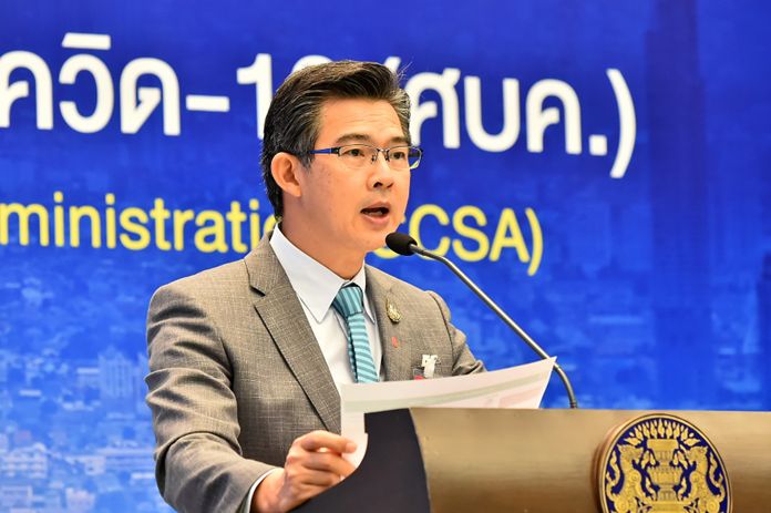 The Center for Covid-19 Situation Administration spokesman,Dr Taweesin Visanuyothin.