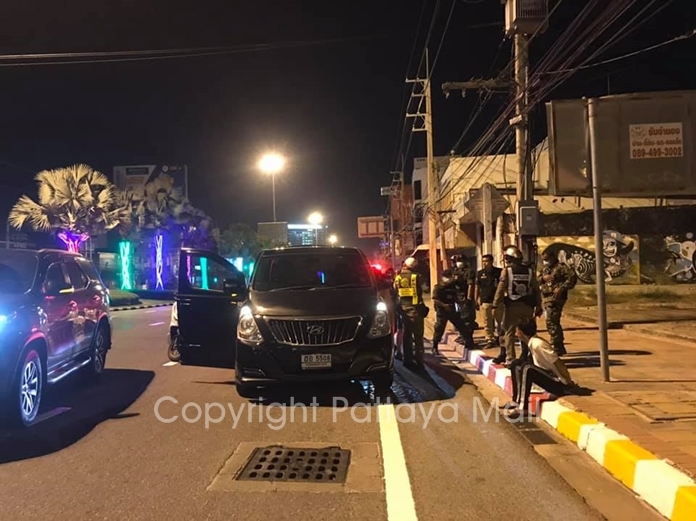 A truck that broke through a curfew checkpoint...