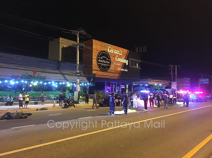 Two 14-year-old children driving a motorbike were killed at a blocked off Sukhumvit Road U-turn in Pattaya.