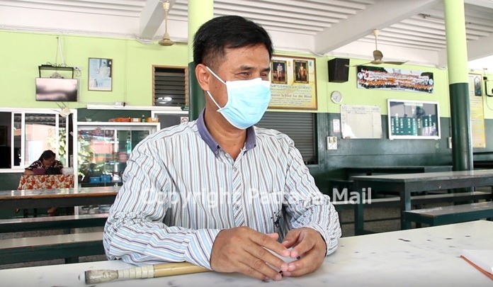 School Director Chid Suknu said the blind school is operating on 20 percent of its usual budget and has cut staff and expenses to the bone.