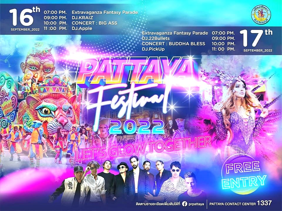 Pattaya Festival 2022' on the beach this weekend Fri-Sat (Sep 16-17) -  Pattaya Mail