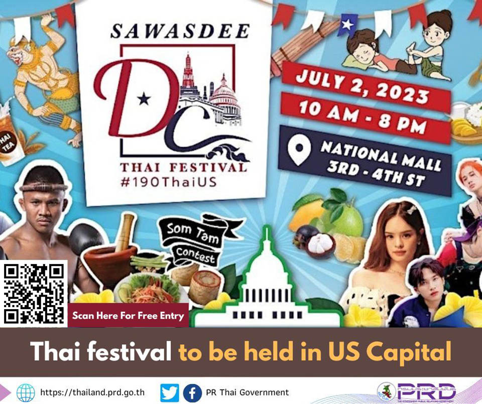 ‘Sawasdee DC’ at National Mall to celebrate 190th year of ThailandU.S
