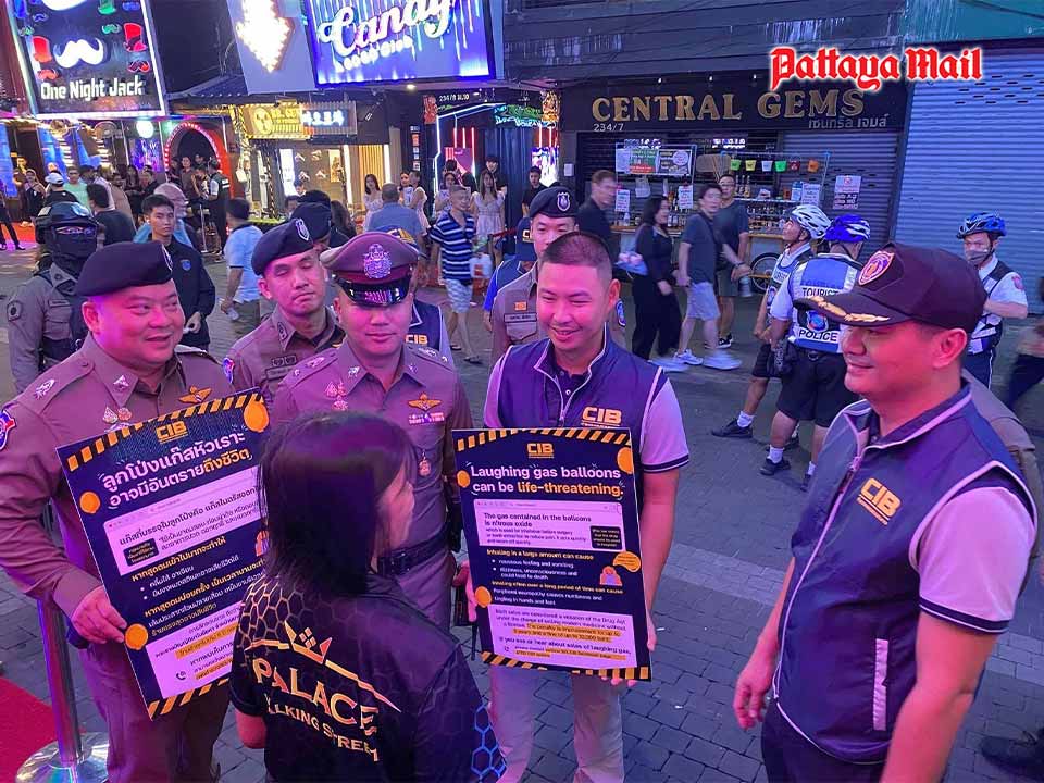 Police take action against nitrous oxide sales in Pattaya nightclubs